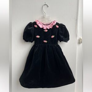Sylvia Whyte girls velvet rosette formal dress size 4T